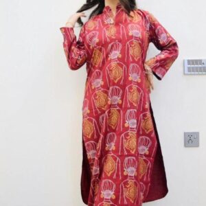 Women's Stitched linen Printed Shirt And Trouser Set - 2 Pcs