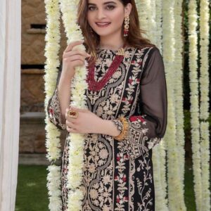 2 Pcs Women's Unstitched Embroidered Suit