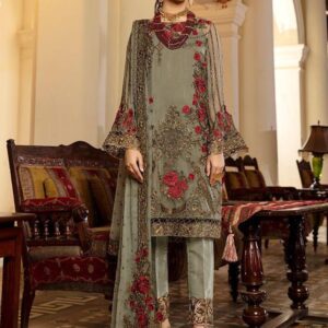 3 Pcs Women's Unstitched Printed Suit