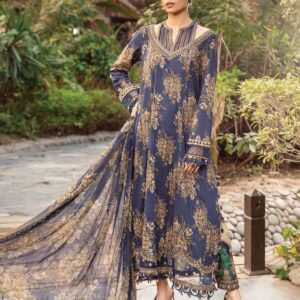 3 Pcs Women's Unstitched Printed Suit