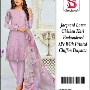 3 Pcs Women's Unstitched Chikankari Embroidered Suit