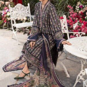 3 Pcs Women's Unstitched Embroidered Suit