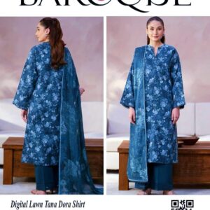 Stunning 3 Pcs Printed Lawn Suit with Digital and Plain Patterns