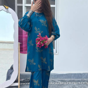 2 Pcs Women's Stitched Linen Suit