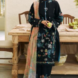 3 Pcs Women's Unstitched Embroidered Suit