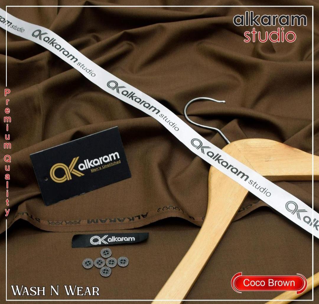 Men's unstitched wash and wear plain suit