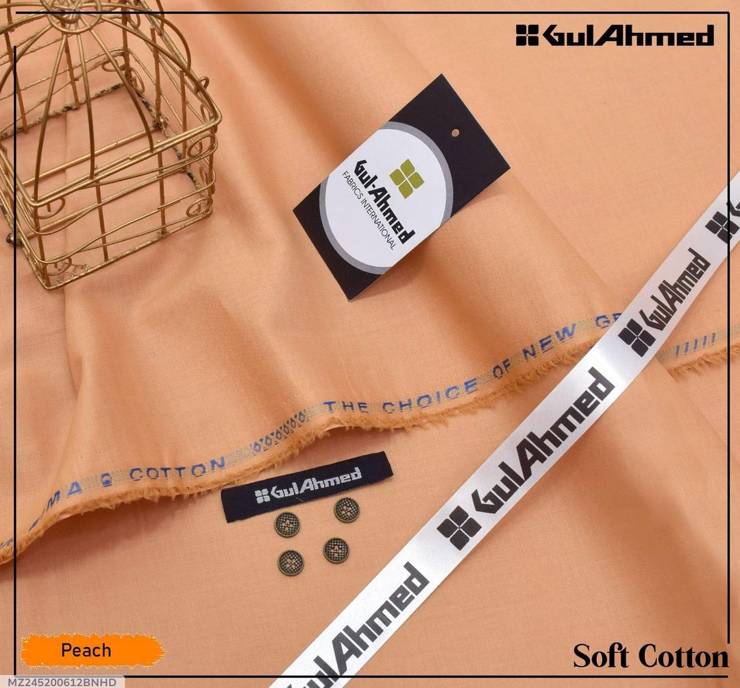 Men's unstitched soft cotton plain suit - Image 2