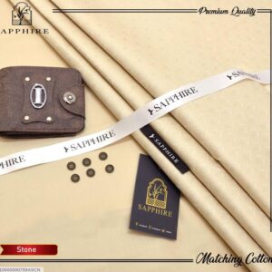 Men's unstitched self print cotton suit