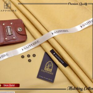 Men's unstitched cotton self print suit