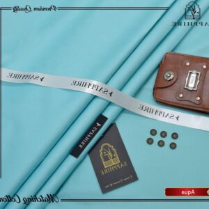 Men's unstitched cotton self print suit