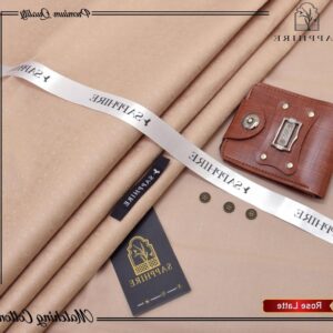 Men's unstitched cotton self print suit