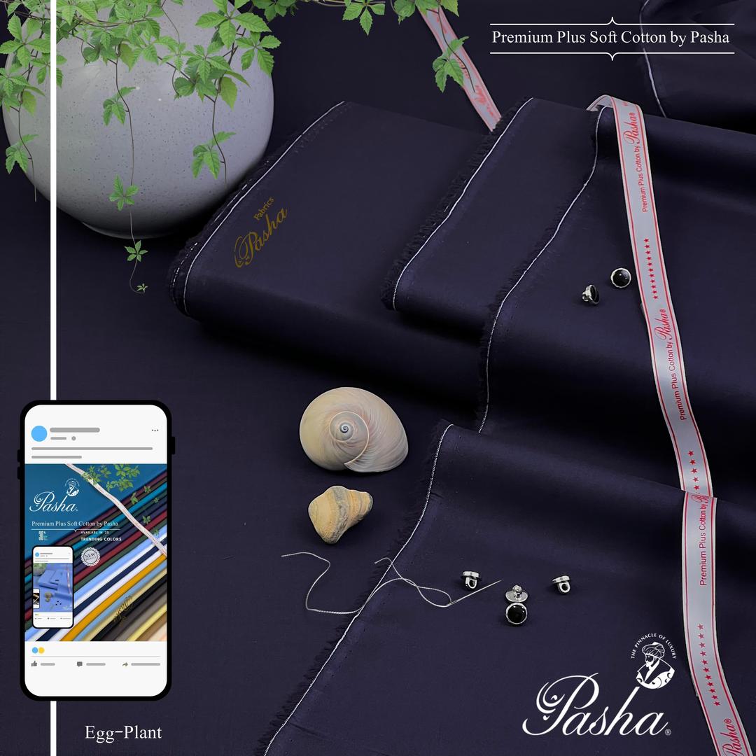 Men's unstitched cotton plain suit - Image 2