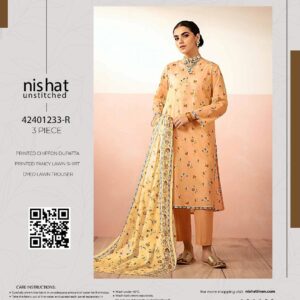 3pc women unstitched printed suit