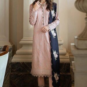 3pc Women Unstitched Lawn Printed Suit