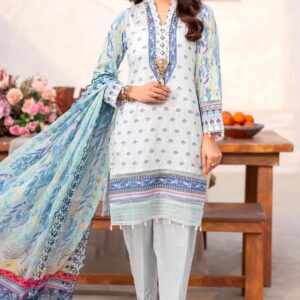 3pc Woman Unstitched Printed Suit