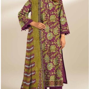 3pc Woman Unstitched Printed Suit