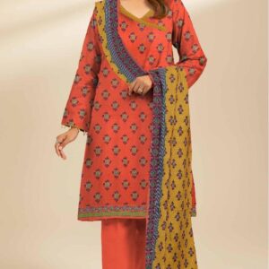 3pc Woman Unstitched Printed Suit