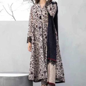3pc Woman Unstitched Karandi Digital Suit