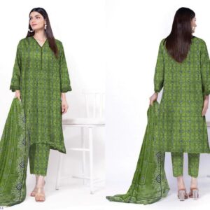3pc Woman Unstitched Printed Suit