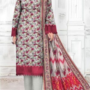3pc Woman Unstitched Printed Suit