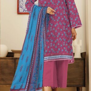 3pc Woman Unstitched Printed Suit
