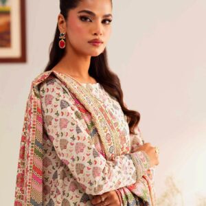 3pc Woman Unstitched Printed Suit