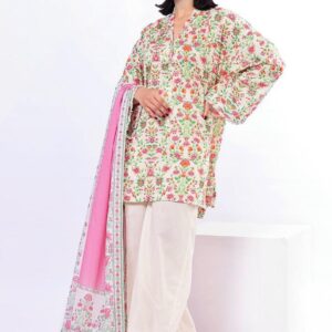 3pc Woman Unstitched Printed Suit