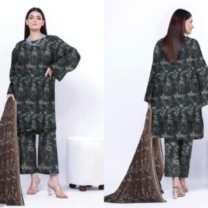 3pc Woman Unstitched Printed Suit