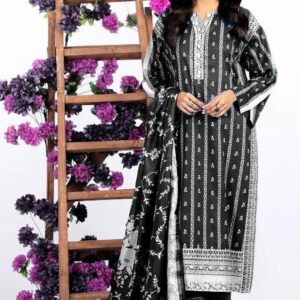 3pc Woman Unstitched Printed Suit