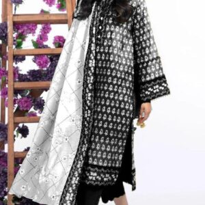 3pc Woman Unstitched Printed Suit