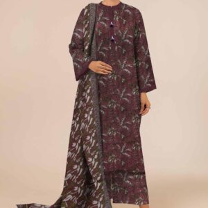 3pc Woman Unstitched Printed Suit
