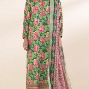 3pc Woman Unstitched Printed Suit
