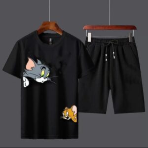 Men's Cotton Printed T-Shir & Shorts
